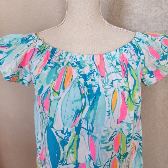 Lilly Pulitzer Marble Dress Size Small off the shoulder - Picture 3 of 11